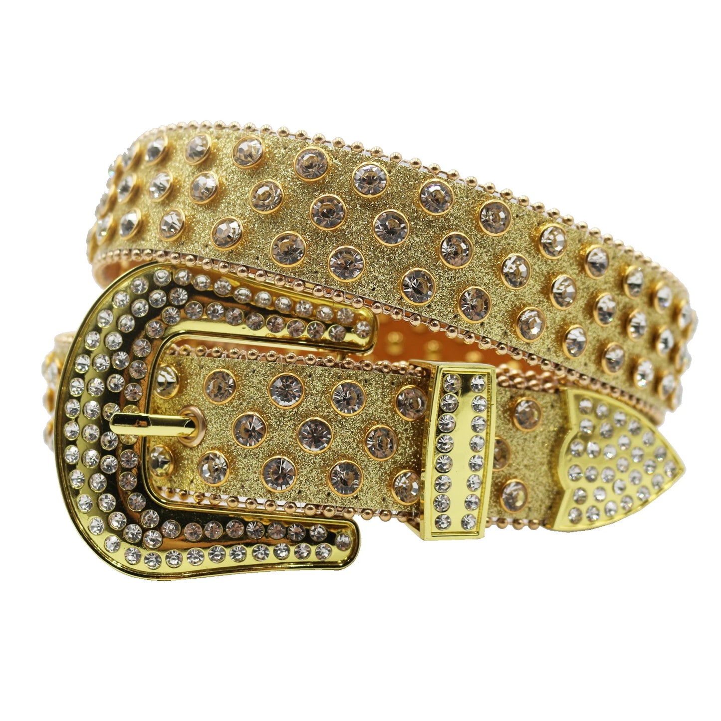 Skull Rhinestone Belt – Y2K Crystal Studded Western Bling for Women & Men