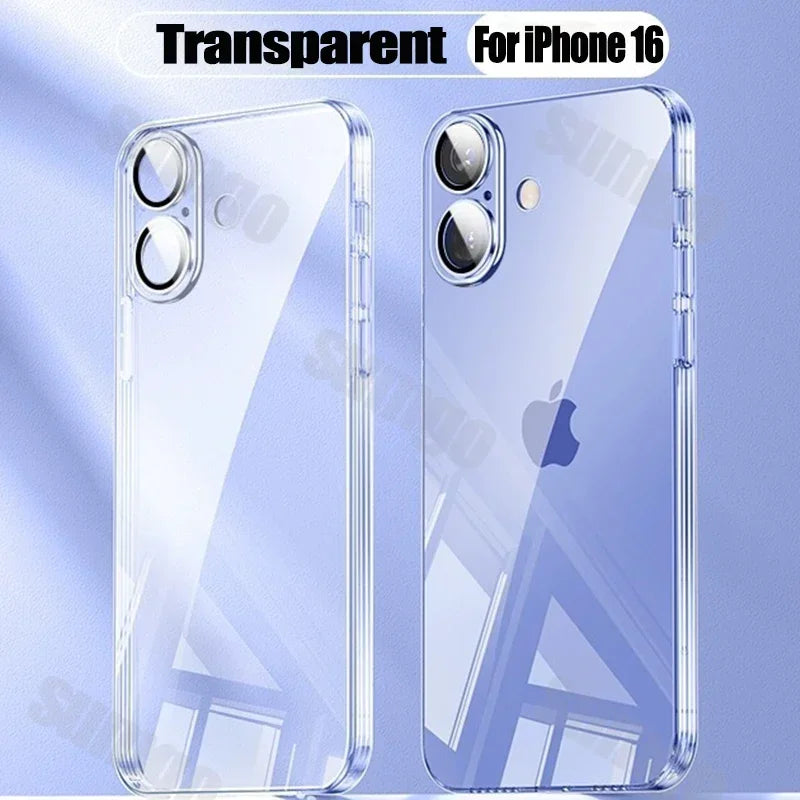 Silicone High-Quality Plating Transparent Case for iPhone (16/15/14/13/12/11 Series)