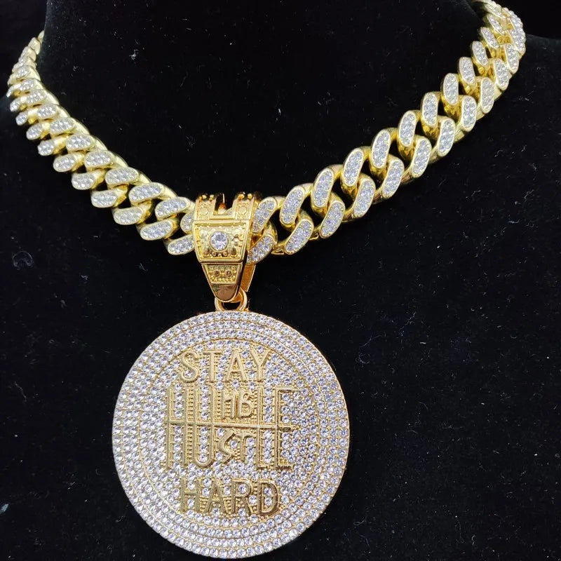 Cuban Chain HipHop Iced Out Bling Necklaces Fashion Charm Jewelry