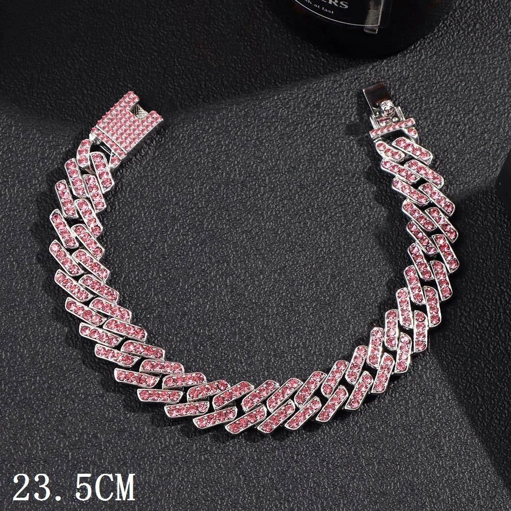 Cuban Chain Anklets For Women Luxury Rhinestone Link Ankle Bracelet Beach Barefoot Jewelry