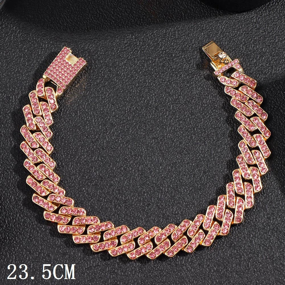 Cuban Chain Anklets For Women Luxury Rhinestone Link Ankle Bracelet Beach Barefoot Jewelry