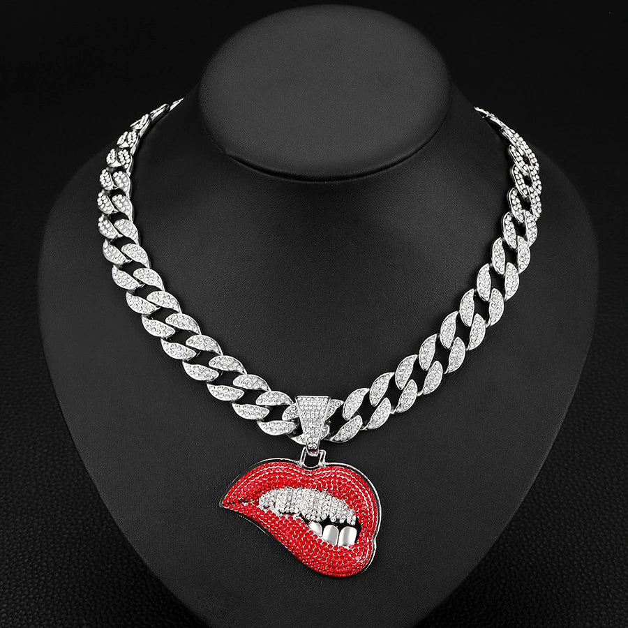 Rockstar Rapper Punk Chain Statement Necklace for Carnival Theme Party