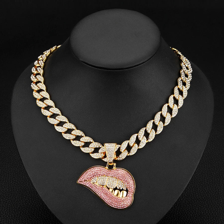 Rockstar Rapper Punk Chain Statement Necklace for Carnival Theme Party