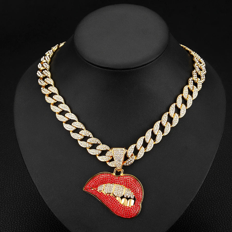 Rockstar Rapper Punk Chain Statement Necklace for Carnival Theme Party