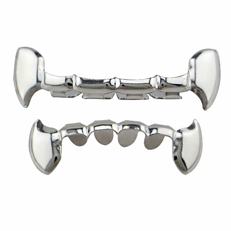 TikTok-Inspired Joker Gold-Plated Hip-Hop Grillz – Eight-Teeth European & American Style