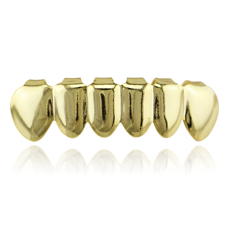 TikTok-Inspired Joker Gold-Plated Hip-Hop Grillz – Eight-Teeth European & American Style