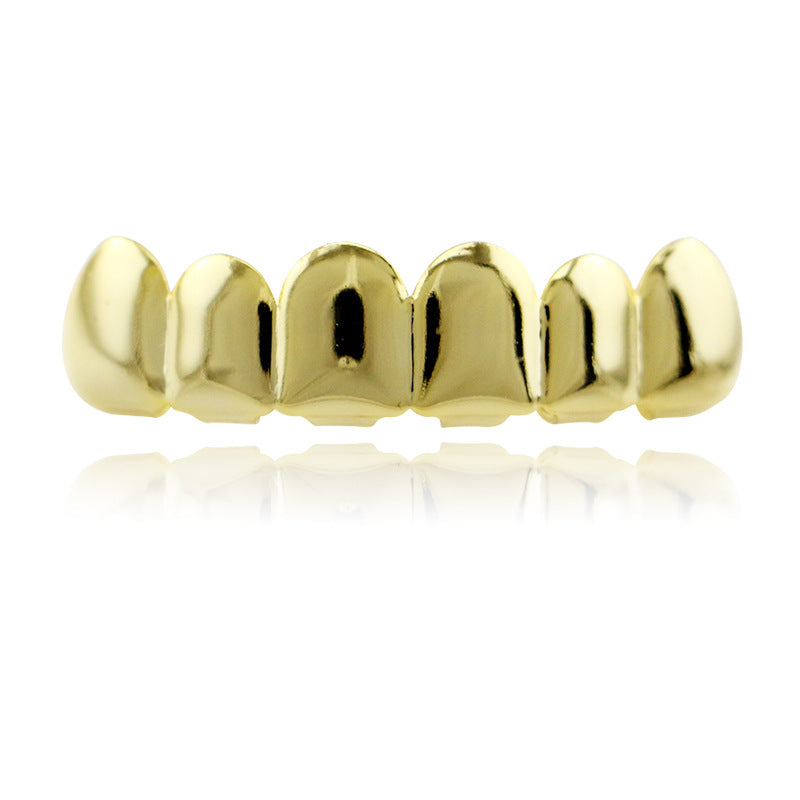 TikTok-Inspired Joker Gold-Plated Hip-Hop Grillz – Eight-Teeth European & American Style